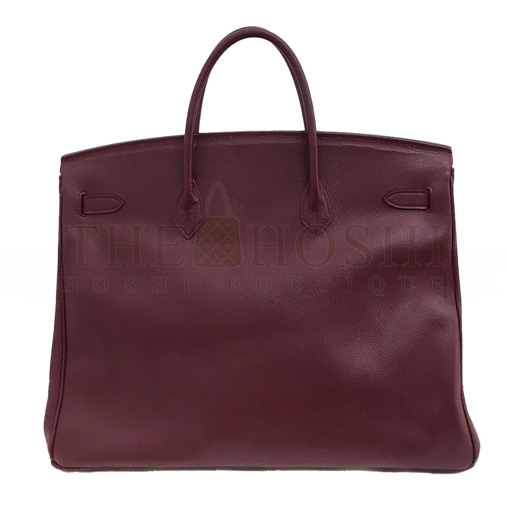 H**me5 BIRKIN 40 EPSOM ROUGE BORDEAUX RED SILVER BUCKLE BAG 150223488182 (40*30*21cm) Master Quality